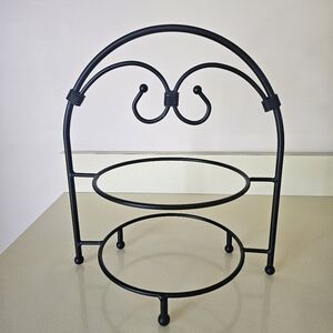 SOUTHERN LIVING RED MOUNTAIN Iron 2-TIER PIE OR PLATE STAND